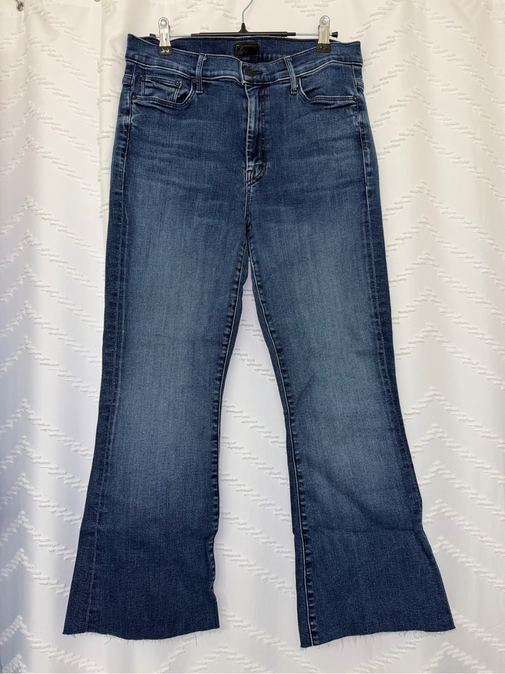 MOTHER Dark Blue Wide-Leg Flare Jeans
